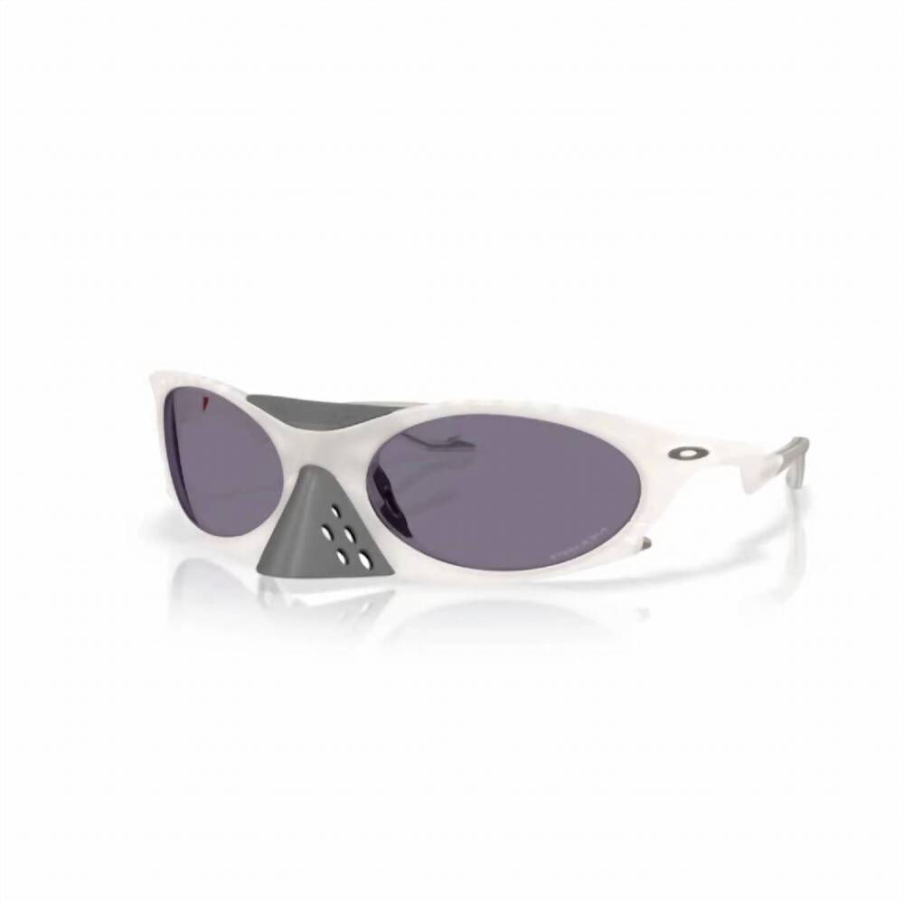 NEW OAKLEY men's plantaris sunglasses in matte transparent mist prizm grey